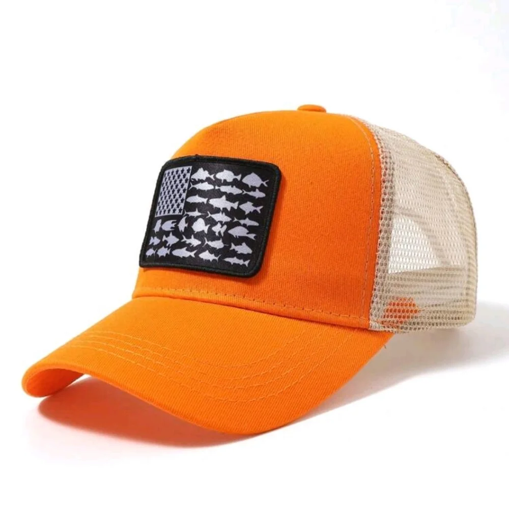 Orange Fish Pattern Cap for Pets